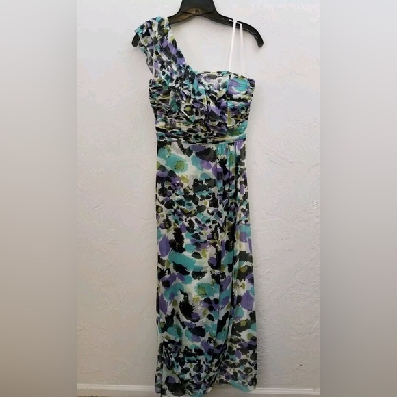 MAX AND CLEO Elegant One-Shoulder Maxi Dress - Multicolor Small 6 - Picture 3 of 7